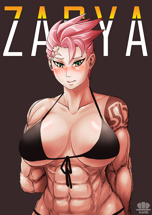 muscular and busty zarya