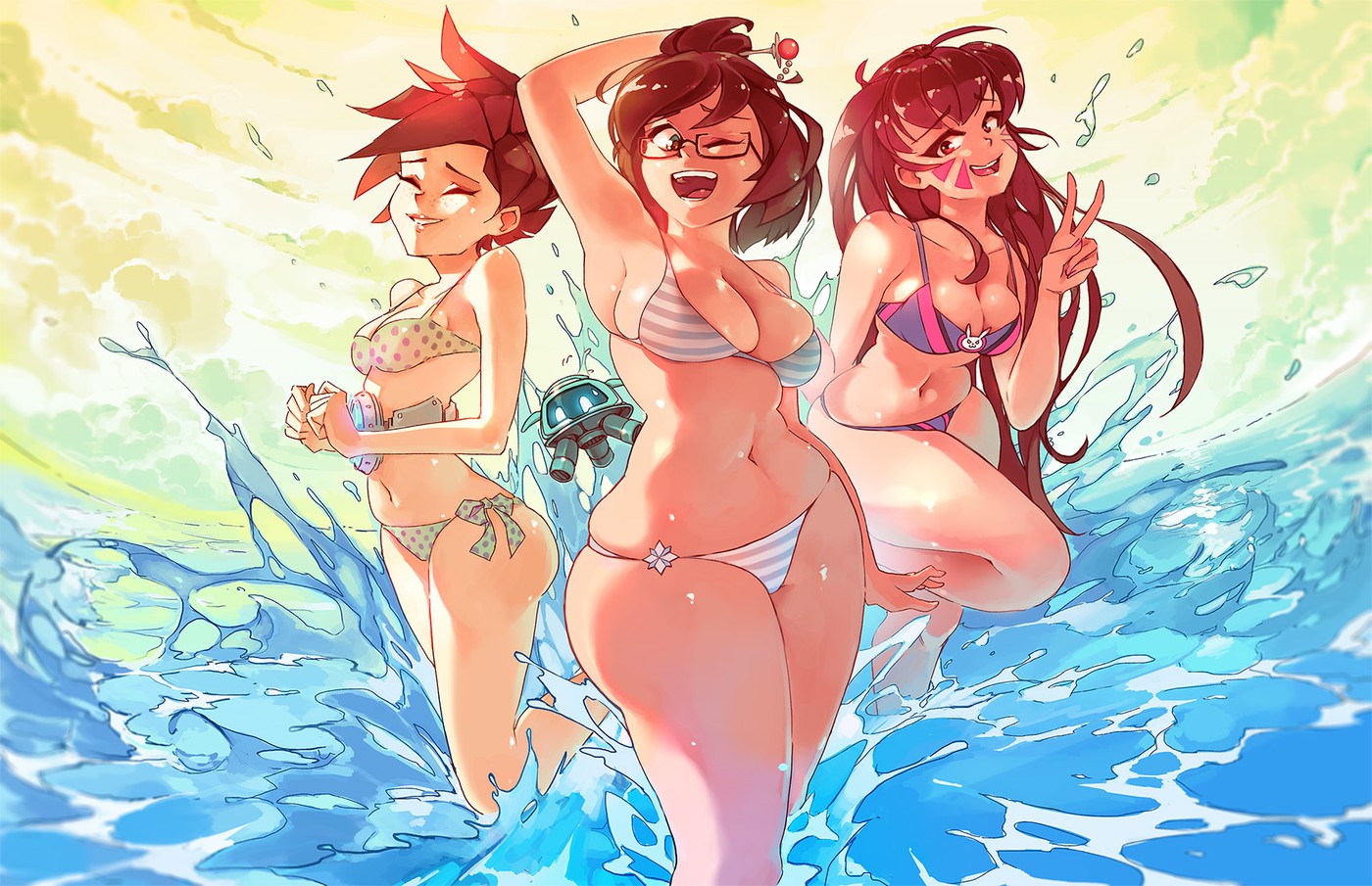 Overwatch Babes at the Beach