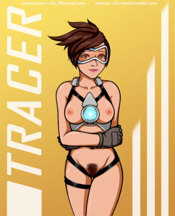 Big tits tracer with hairy pussy