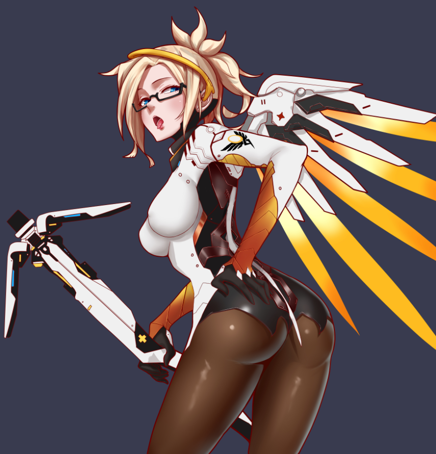 Sexy Ass Mercy With Glasses