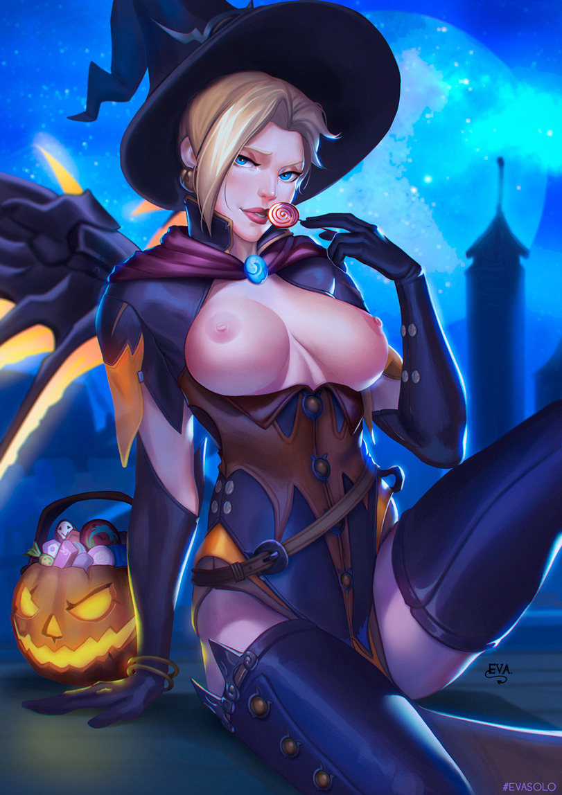 Sexy and Big Tits Halloween Mercy