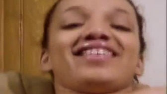Gorgeous ebony Amateur behind

