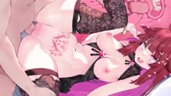 Linda chica anime siendo llenada de semen
