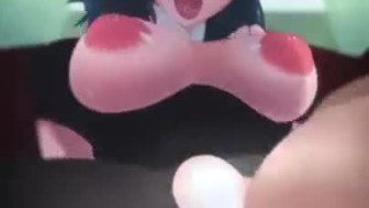 Hot anime witch enjoys juicy meat
