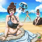 Mei at the beach