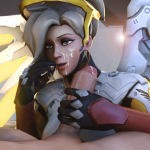 Mercy covered with jizz