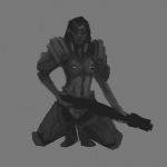 Pharah black and white naked