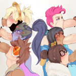 Pharah gloryhole with friends