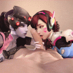 d.va blowjob with friend