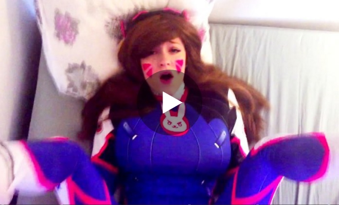 D-VA gets play of the game cosplay - Overwatch Hentai