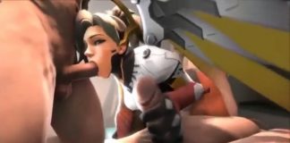 Mercy takes 2 cock overwatch
